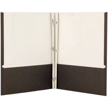 H-E-B Paper Pocket Folder with Prongs - Black