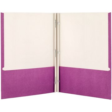 H-E-B Paper Pocket Folder with Prongs - Purple