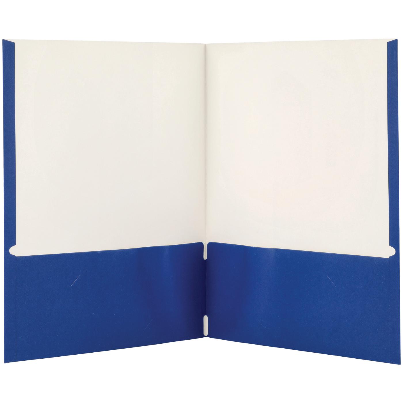 H-E-B Paper Pocket Folder - Blue; image 2 of 2