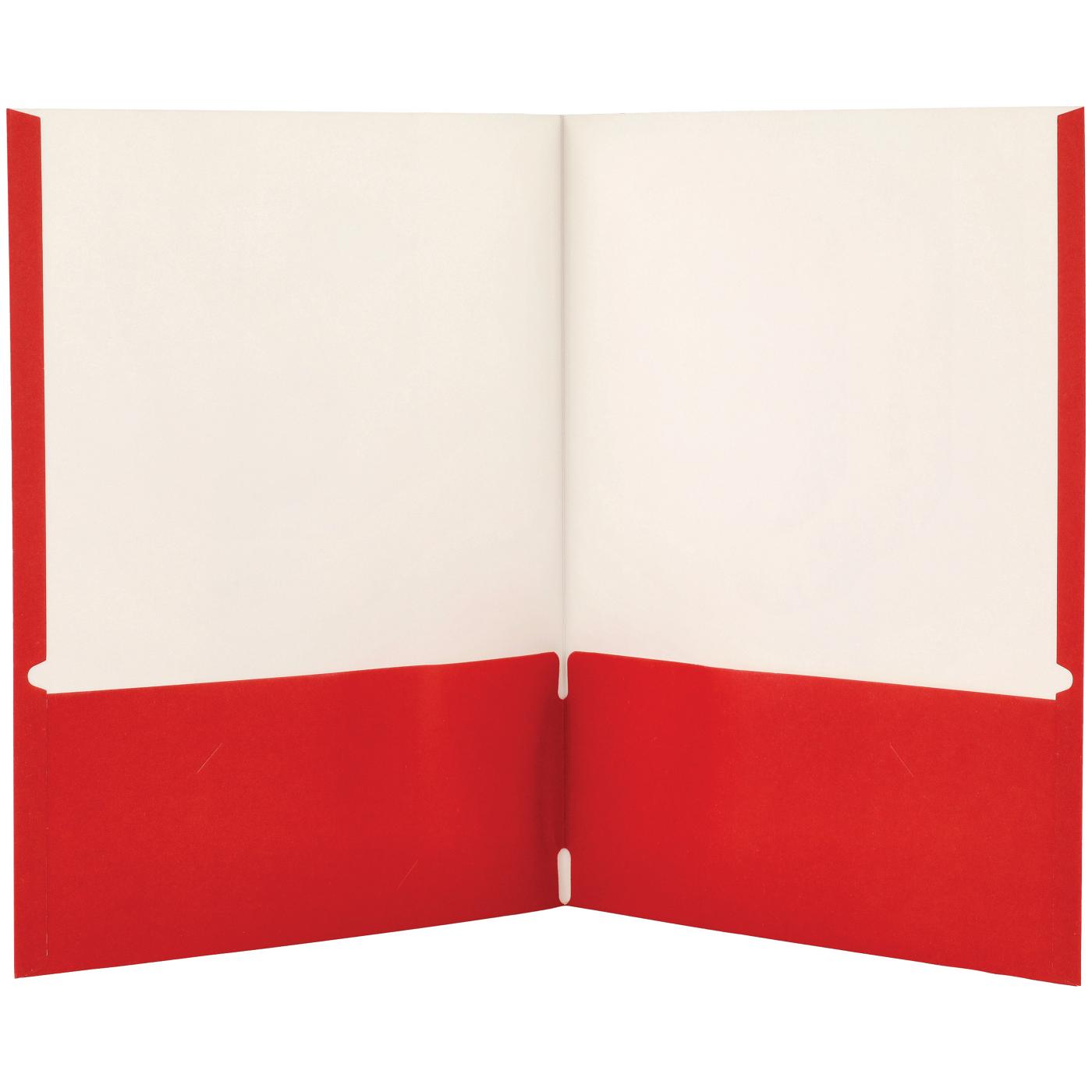 H-E-B Paper Pocket Folder - Red; image 2 of 2