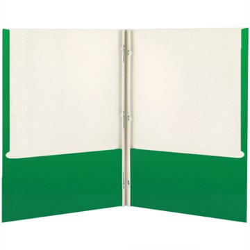 H-E-B Laminated Pocket Folder with Prongs - Green