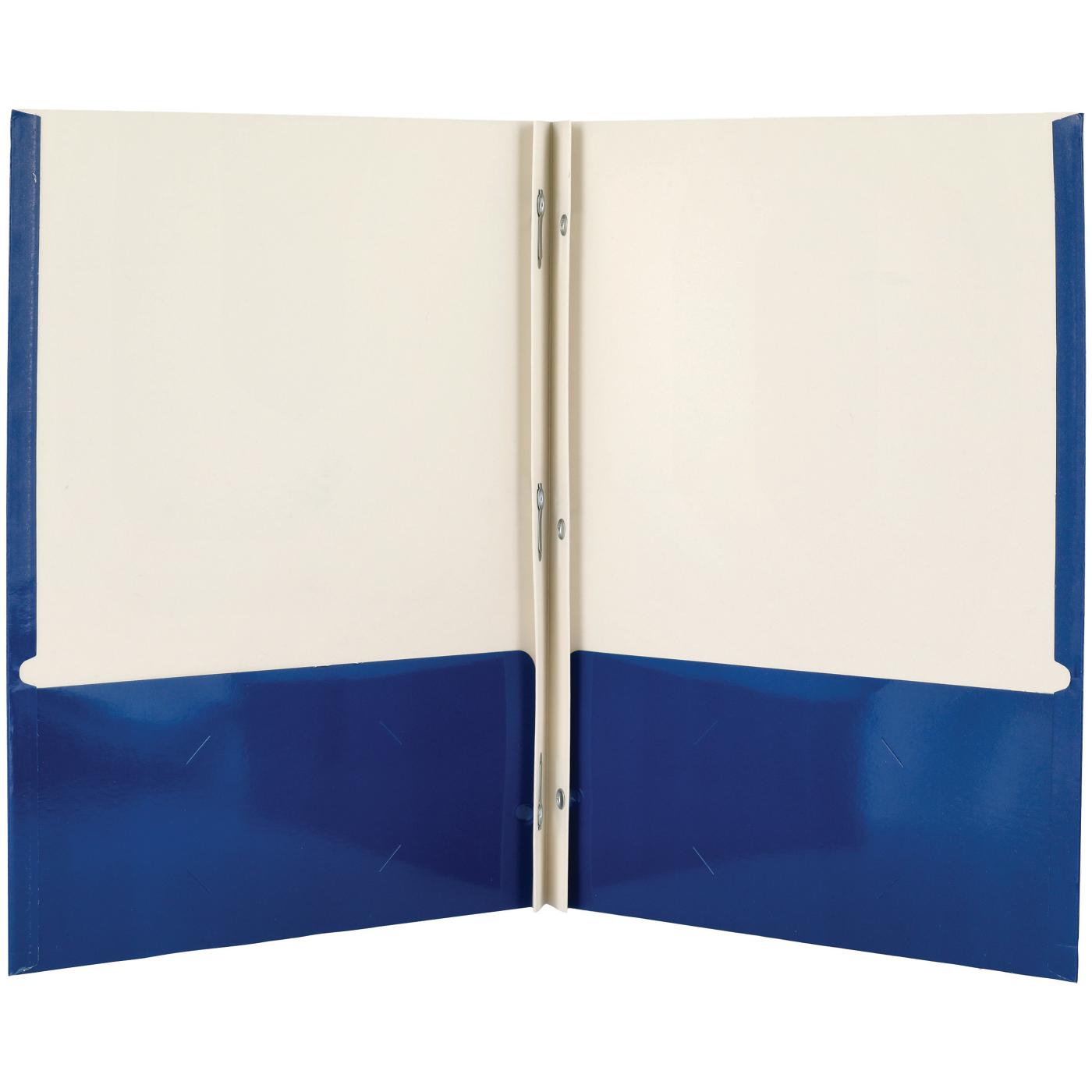 H-E-B Laminated Pocket Folder with Prongs - Blue - Shop Folders at H-E-B