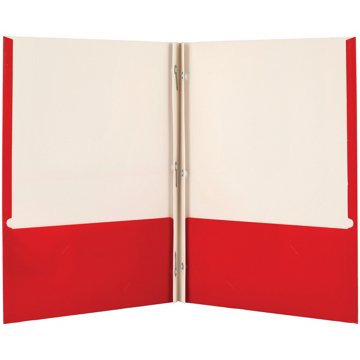 H-E-B Laminated Pocket Folder with Prongs - Red