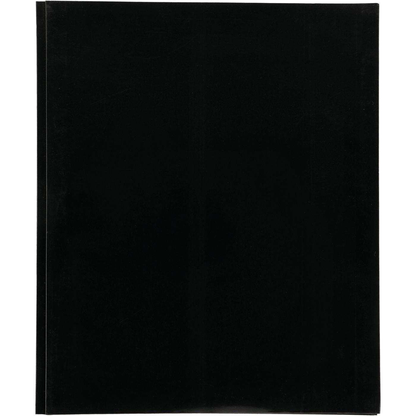 H-E-B Pocket Laminated Folder with Prongs - Black; image 1 of 2