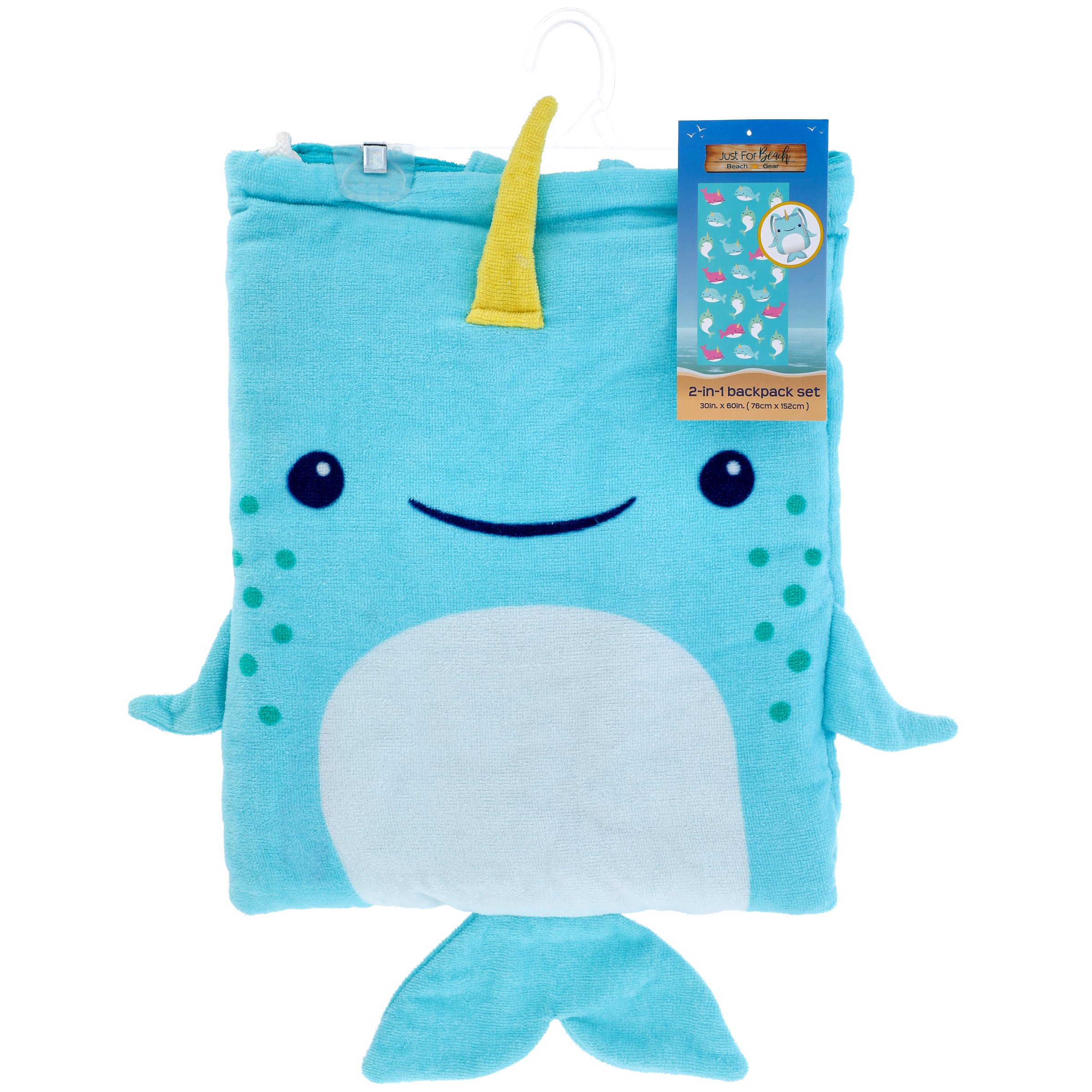 Jay Franco 2in1 Narwhal Backpack & Beach Towel Set Shop Towels