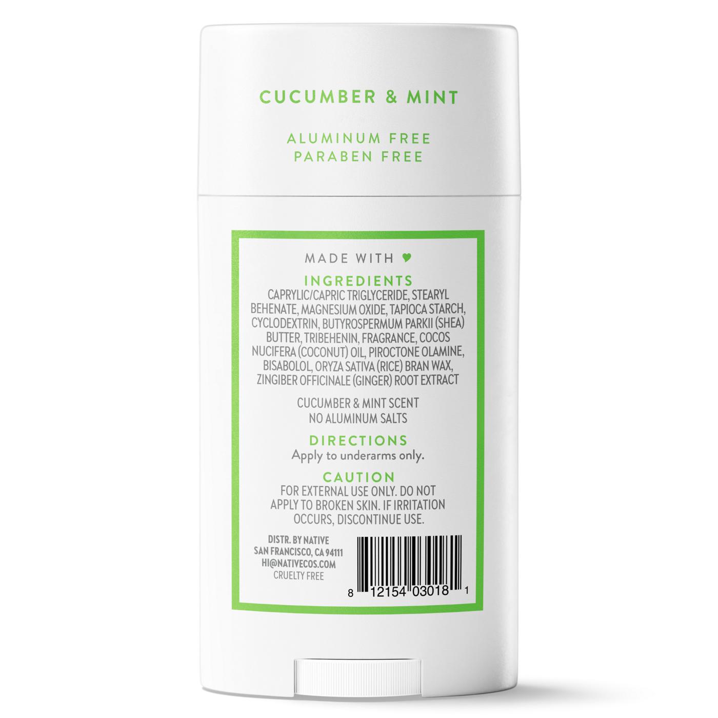 Native Deodorant - Cucumber & Mint Scent; image 3 of 10