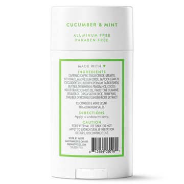 Native Deodorant - Cucumber & Mint Scent, 2.65 oz