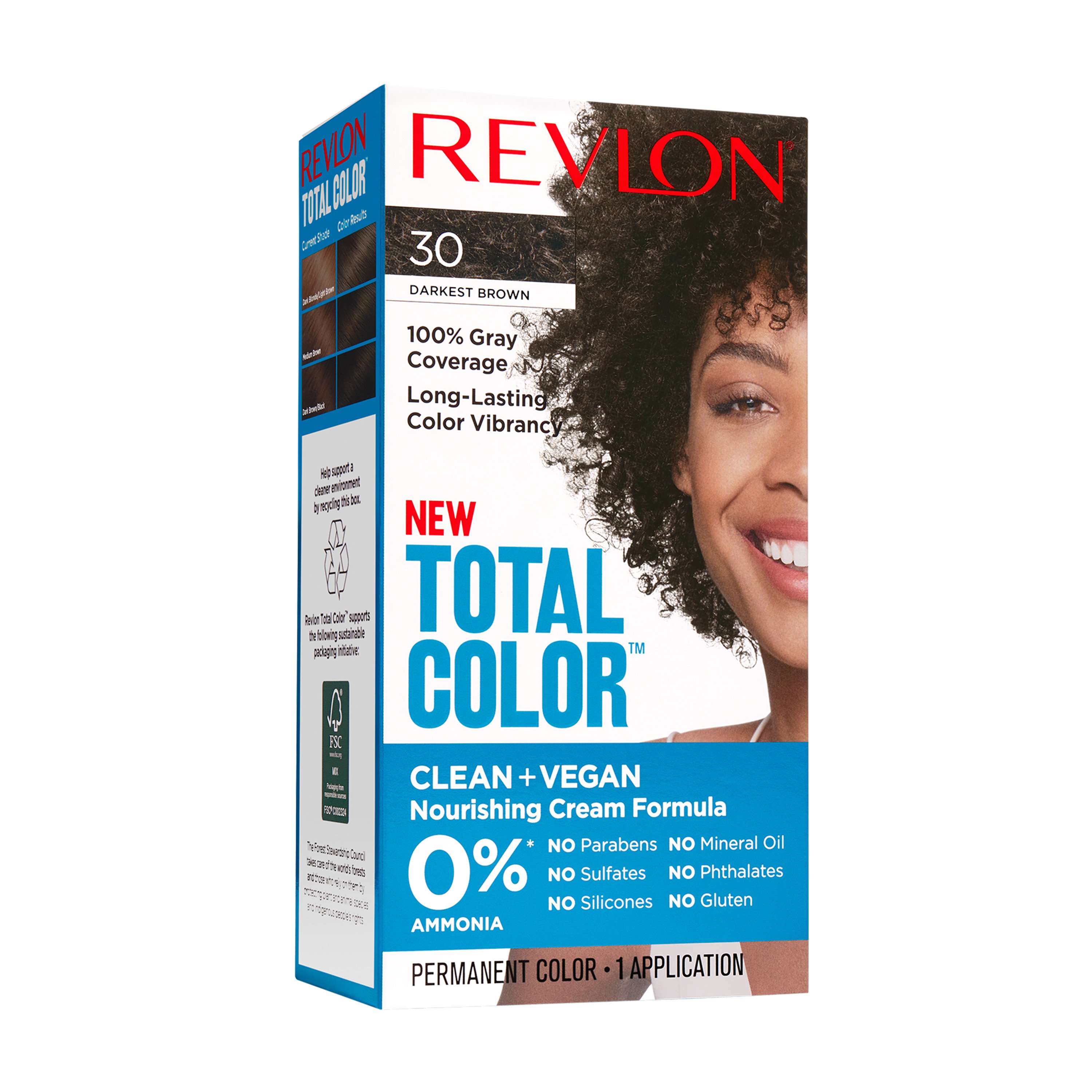 Revlon Total Color Hair Color, 30 Darkest Brown - Shop Hair Care at H-E-B