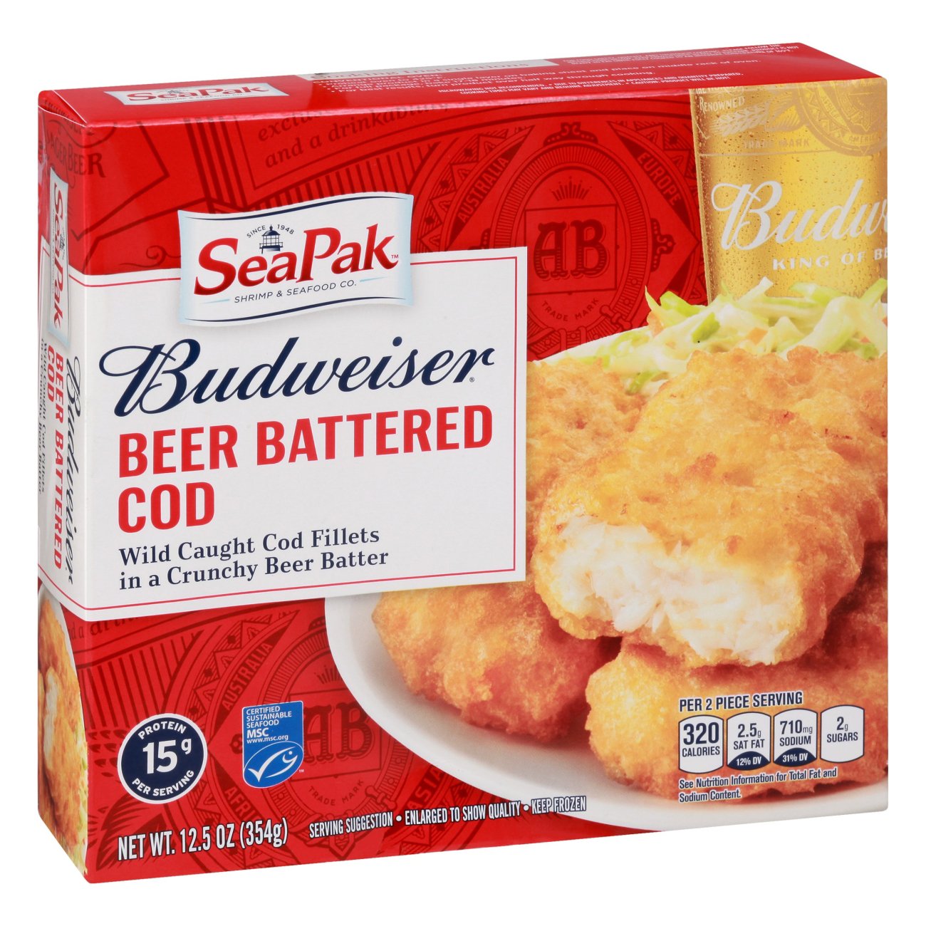 SeaPak Budweiser Beer Battered Cod Shop Fish at HEB