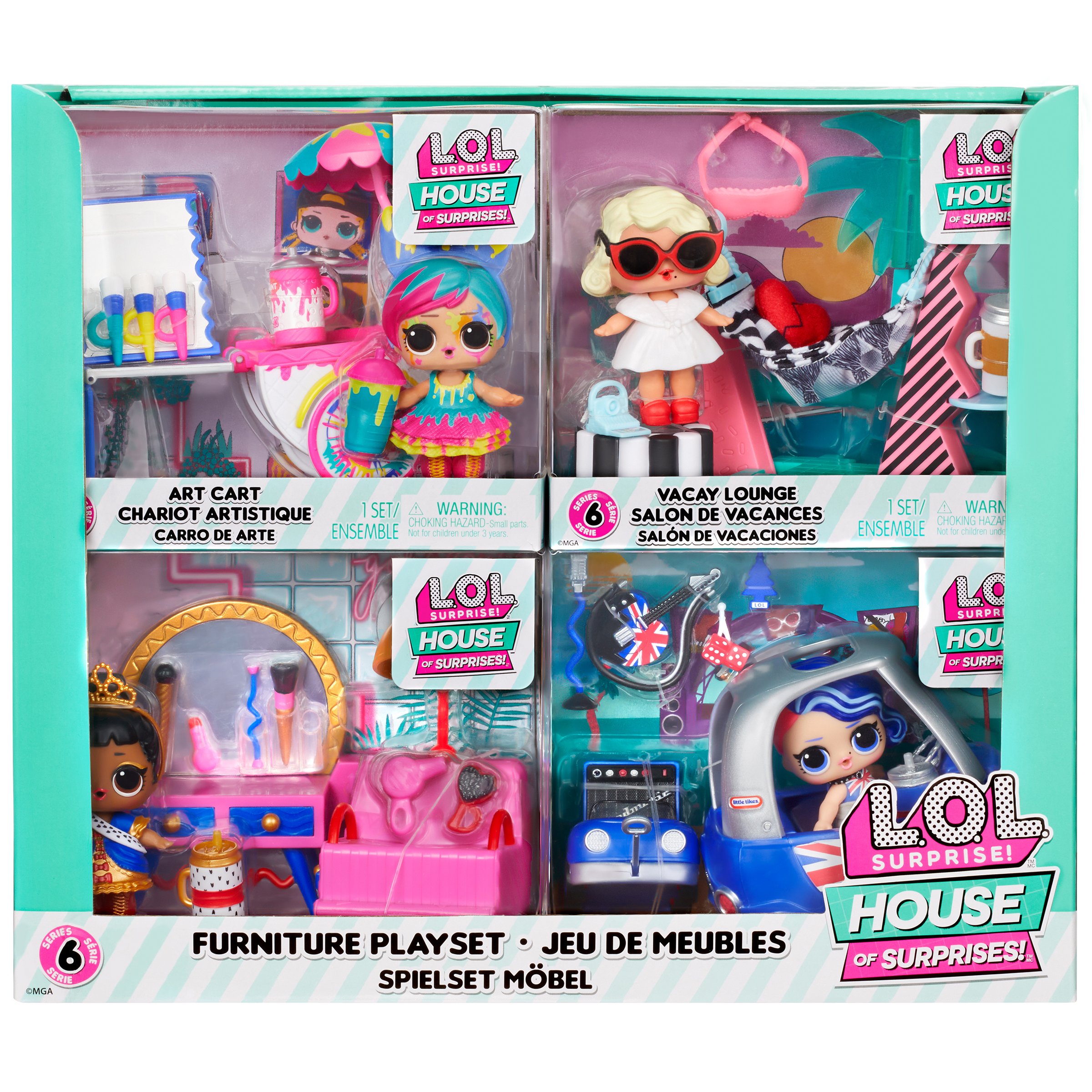 L.O.L. Surprise House of Surprises Playset Assorted Shop Action figures dolls at H E B