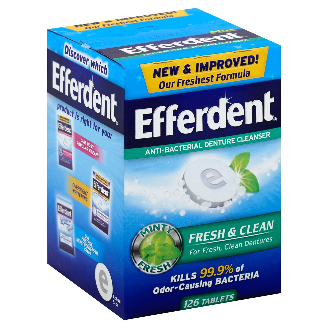 Efferdent Plus Mint Tabs Denture Cleanser Shop Denture Care at HEB
