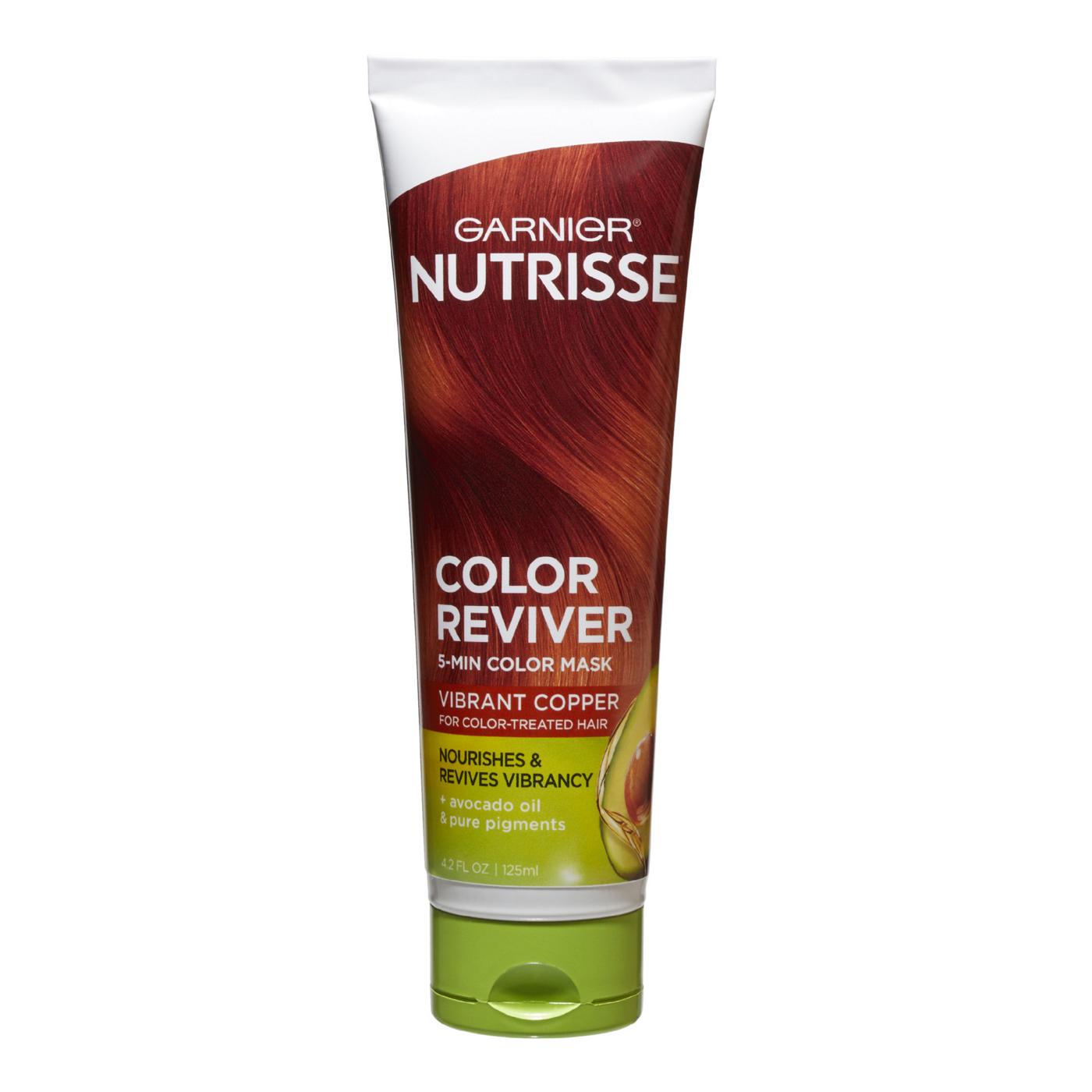 Garnier Nutrisse Color Reviver 5 Minute Nourishing Color Hair Mask Vibrant Copper; image 1 of 3