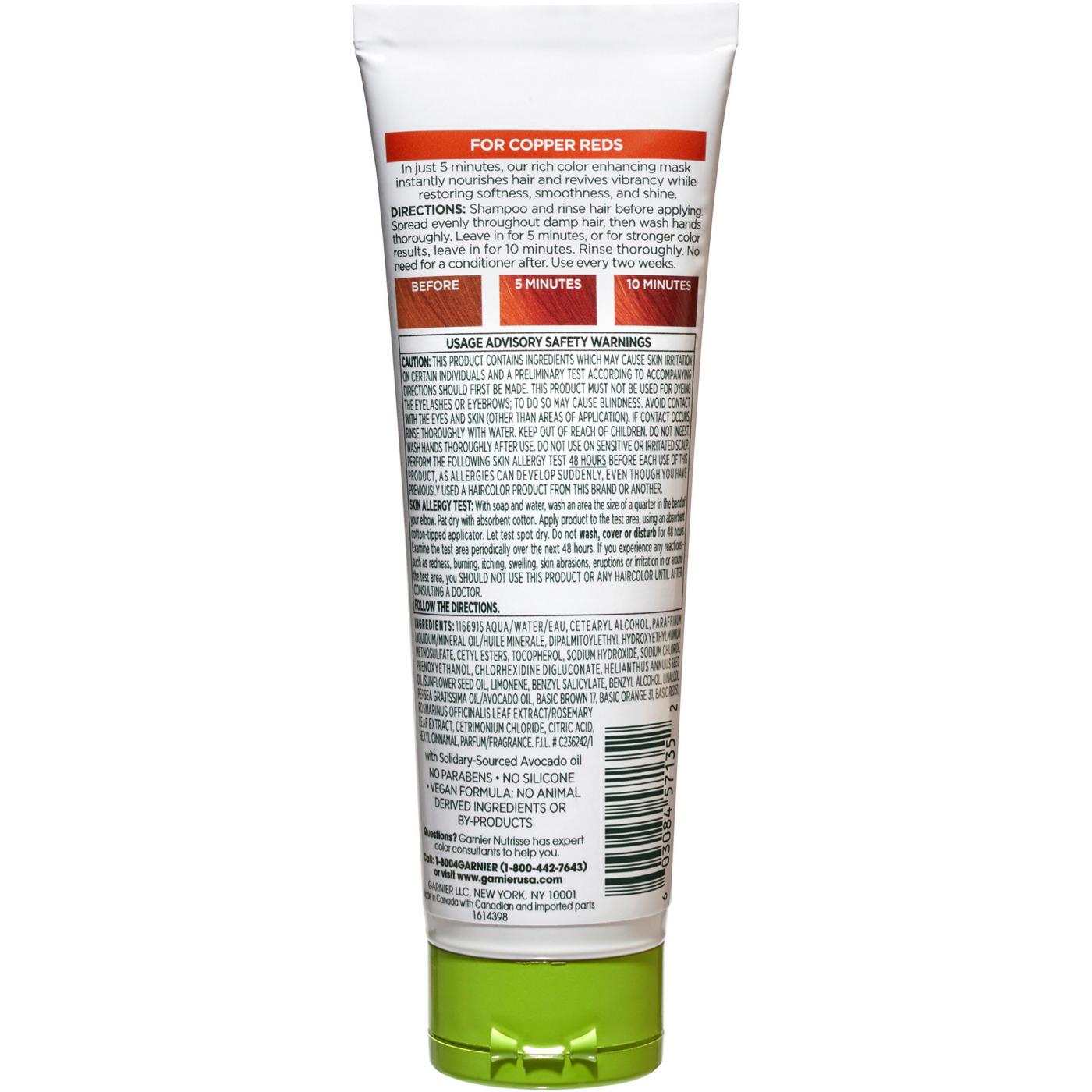 Garnier Nutrisse Color Reviver 5 Minute Nourishing Color Hair Mask Vibrant Copper; image 2 of 3