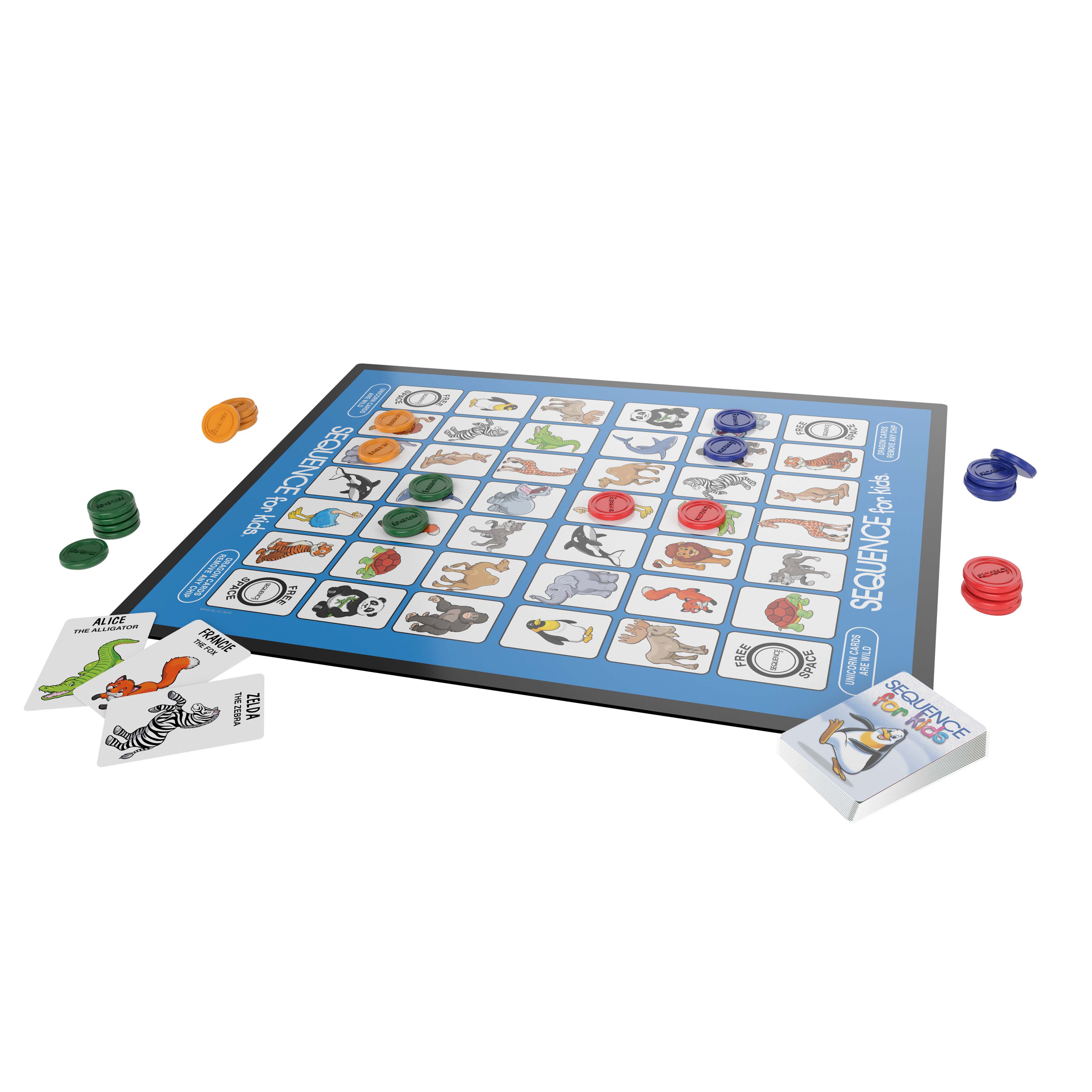 Kids Sequence Board and Card Game Strategy & Fun Playing Playset Toys Child AUS