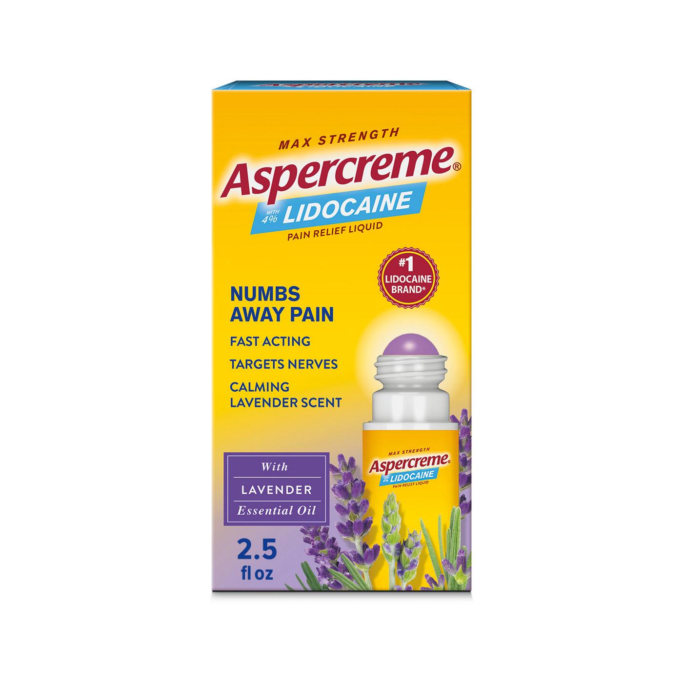 Aspercreme Lidocaine Roll-On, Lavender; image 1 of 7