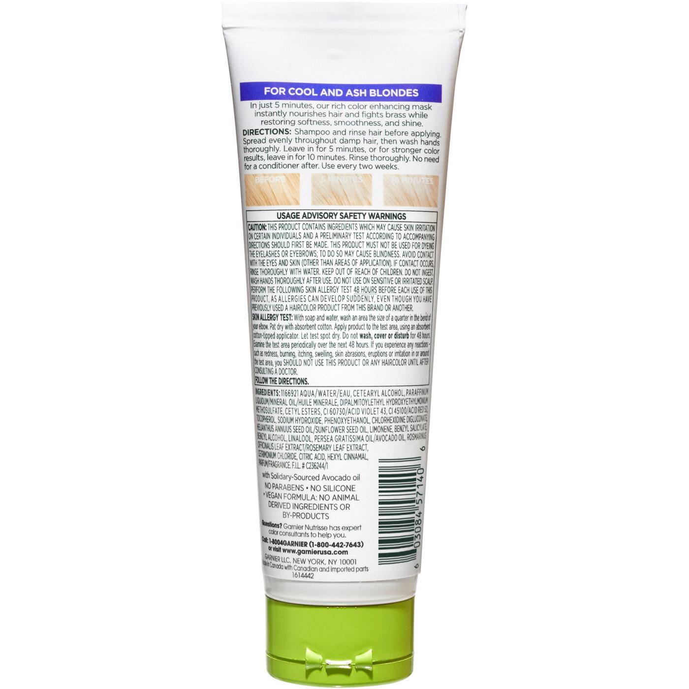 Garnier Nutrisse Color Reviver 5 Minute Nourishing Color Hair Mask Cool Blonde; image 4 of 6