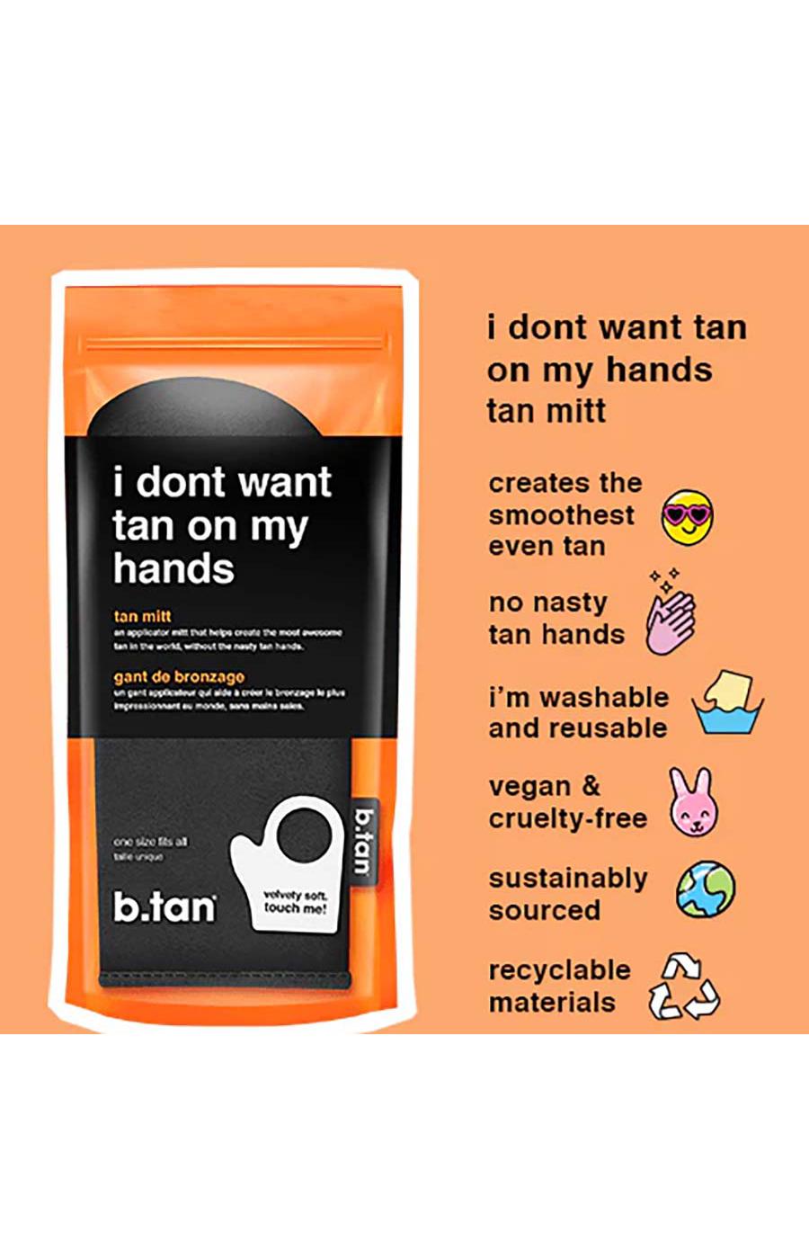 b.tan I Dont Want Tan On My Hands Tan Mitt; image 3 of 3