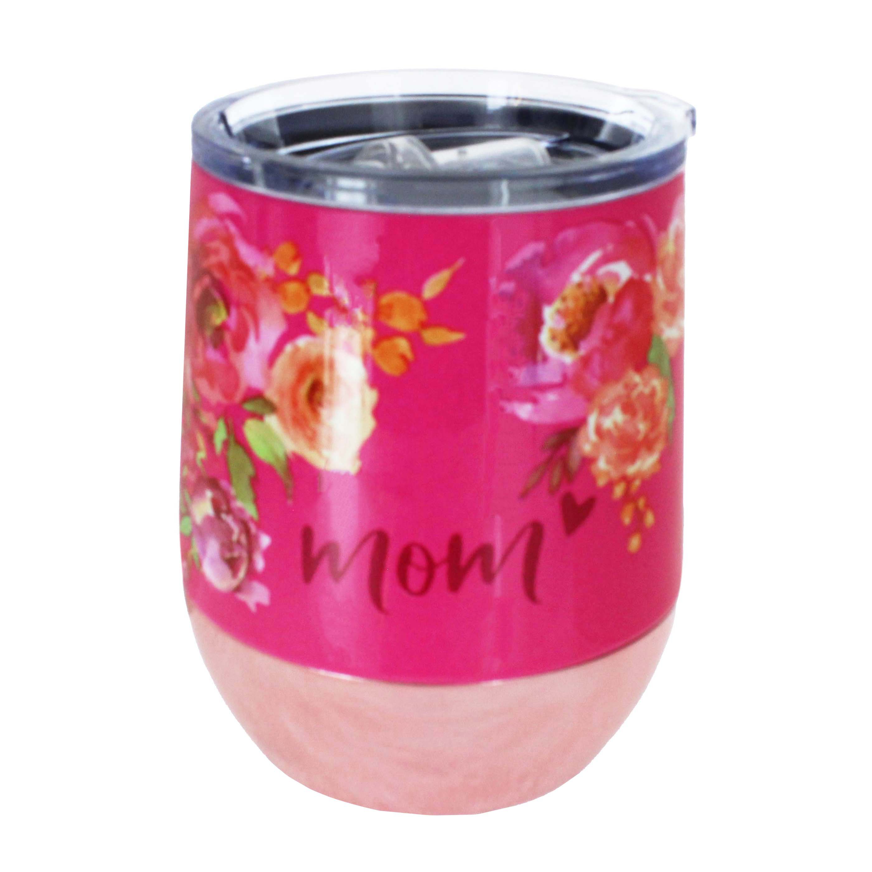 Haven & Key Pink Stainless Steel Mom Stemless Wine Tumbler Shop Cups