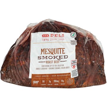 H-E-B Deli Mesquite-Smoked Roast Beef, Custom Sliced