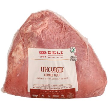 H-E-B Deli Uncured Corned Beef, Custom Sliced