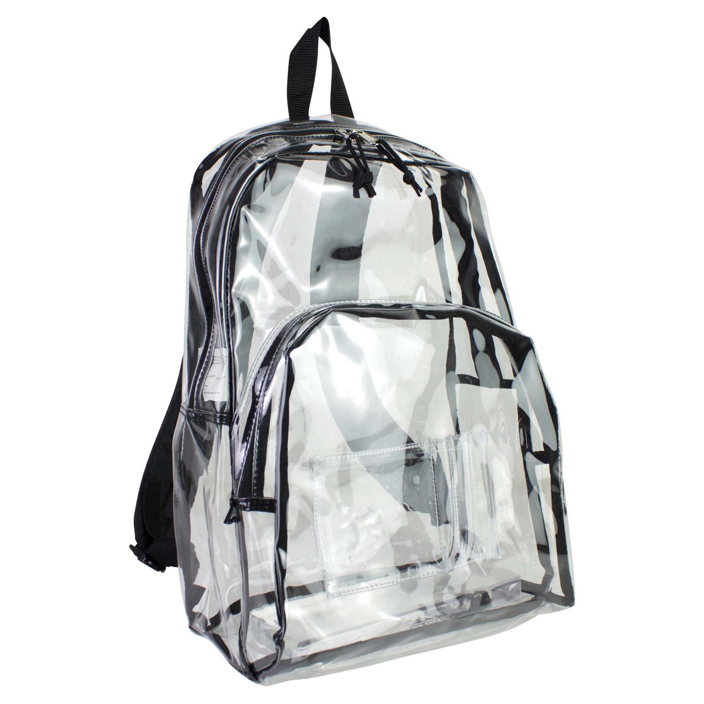 Eastsport Clear PVC Backpack with Black Trim; image 1 of 3