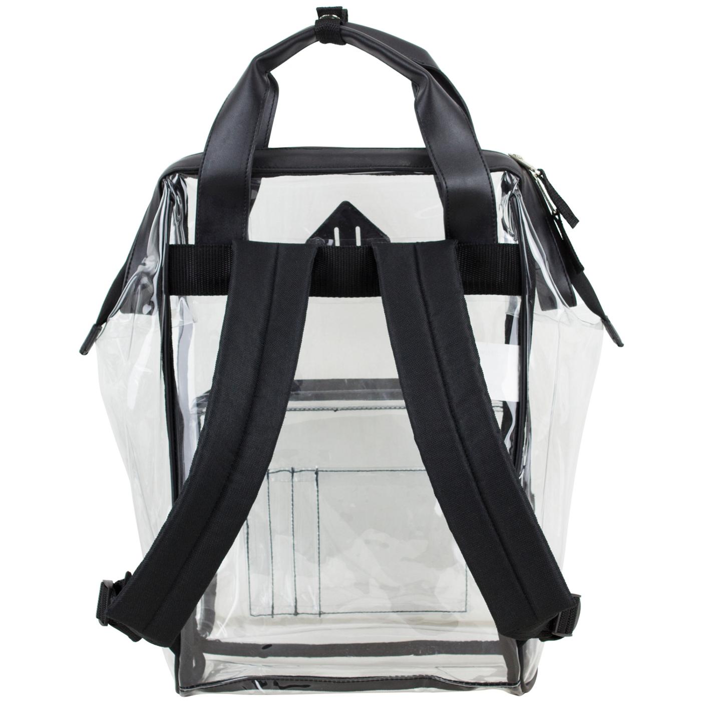 Eastsport Clear PVC Backpack with Black Trim; image 2 of 3