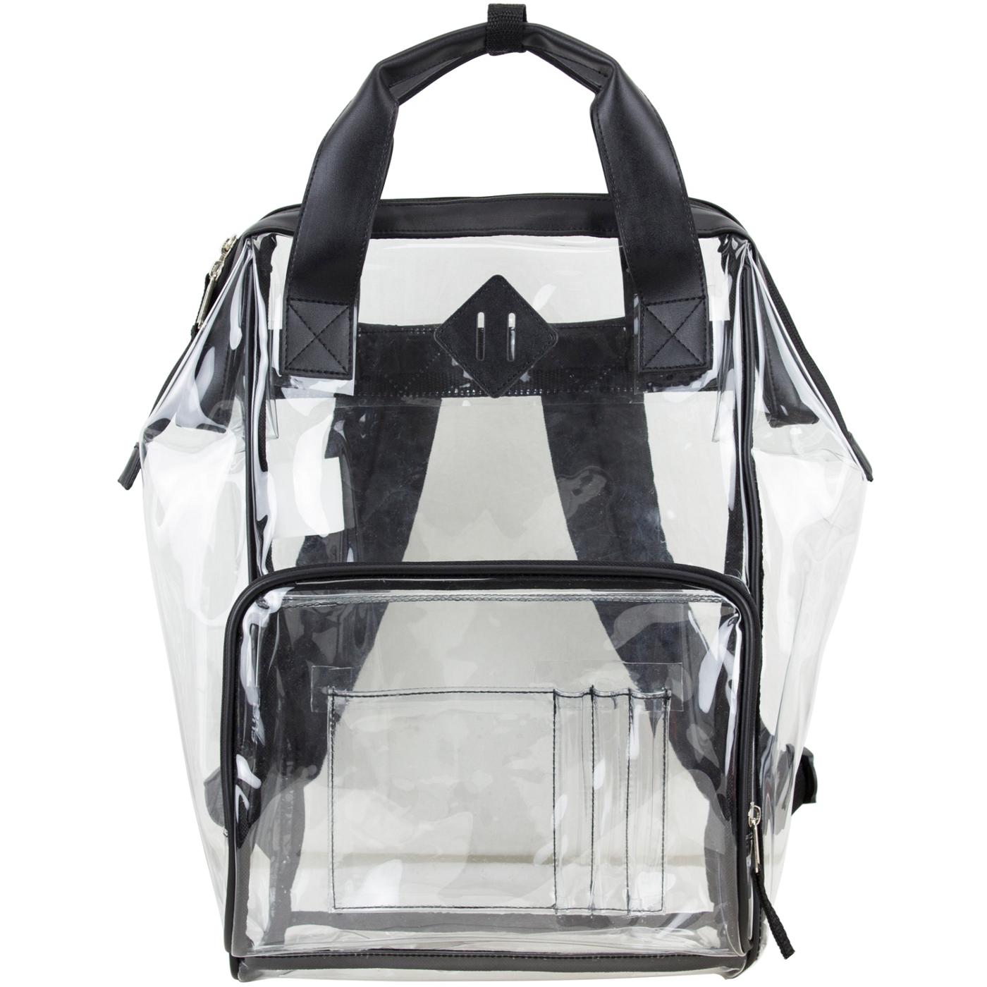 Eastsport Clear PVC Backpack with Black Trim; image 3 of 3