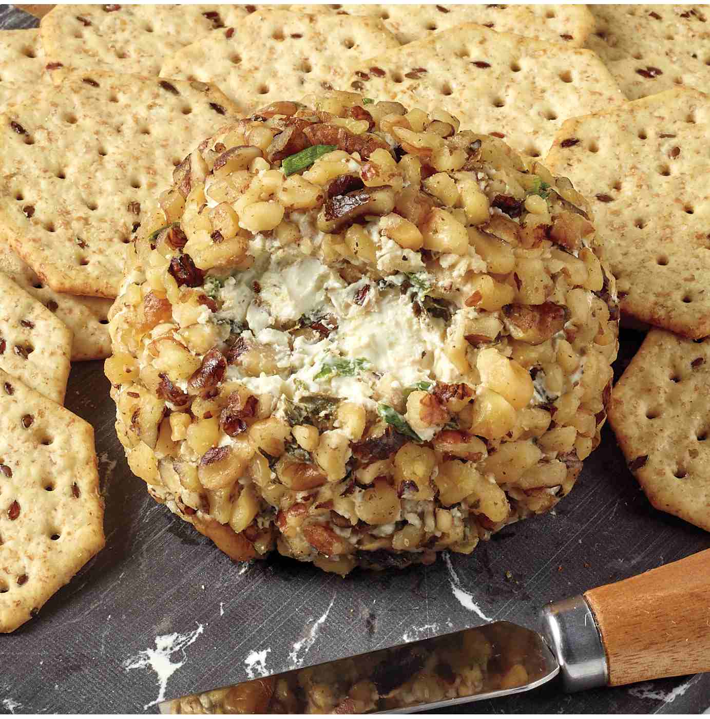 Seasonal Cheese Ball – Spinach Dip Pecan; image 3 of 3