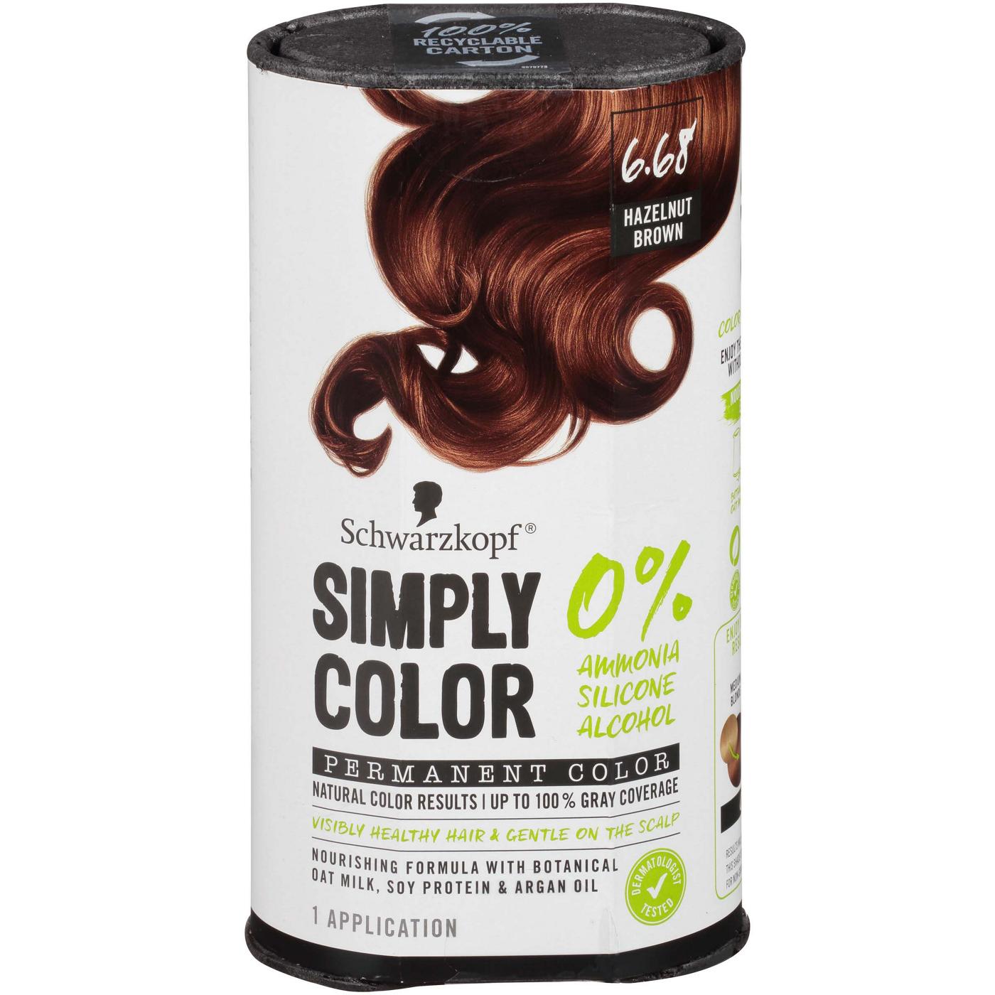 Schwarzkopf Simply Color Permanent Hair Color - 6.68 Hazelnut Brown; image 1 of 6