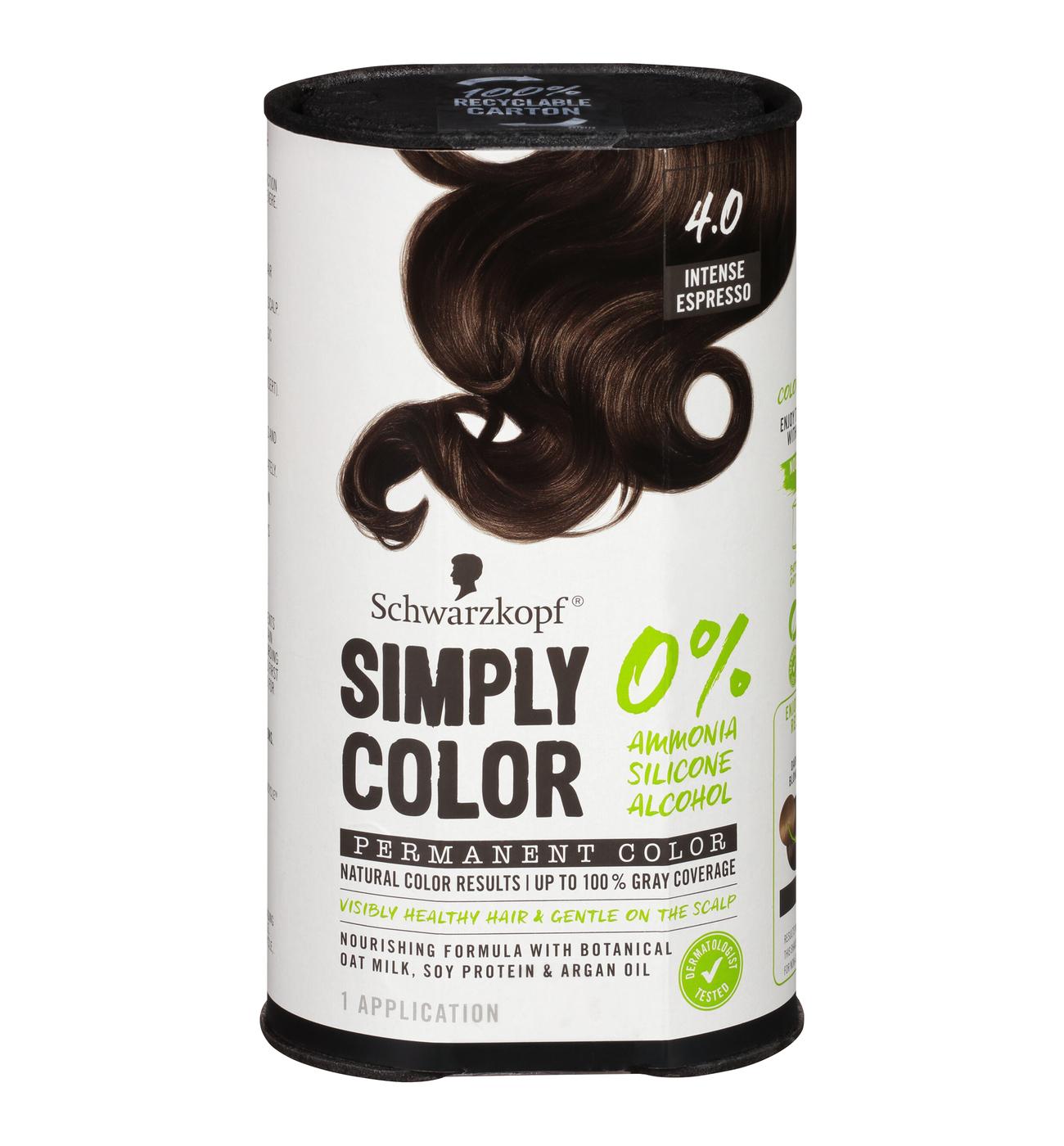 Schwarzkopf Simply Color Permanent Hair Color - 4.0 Intense Espresso; image 1 of 7