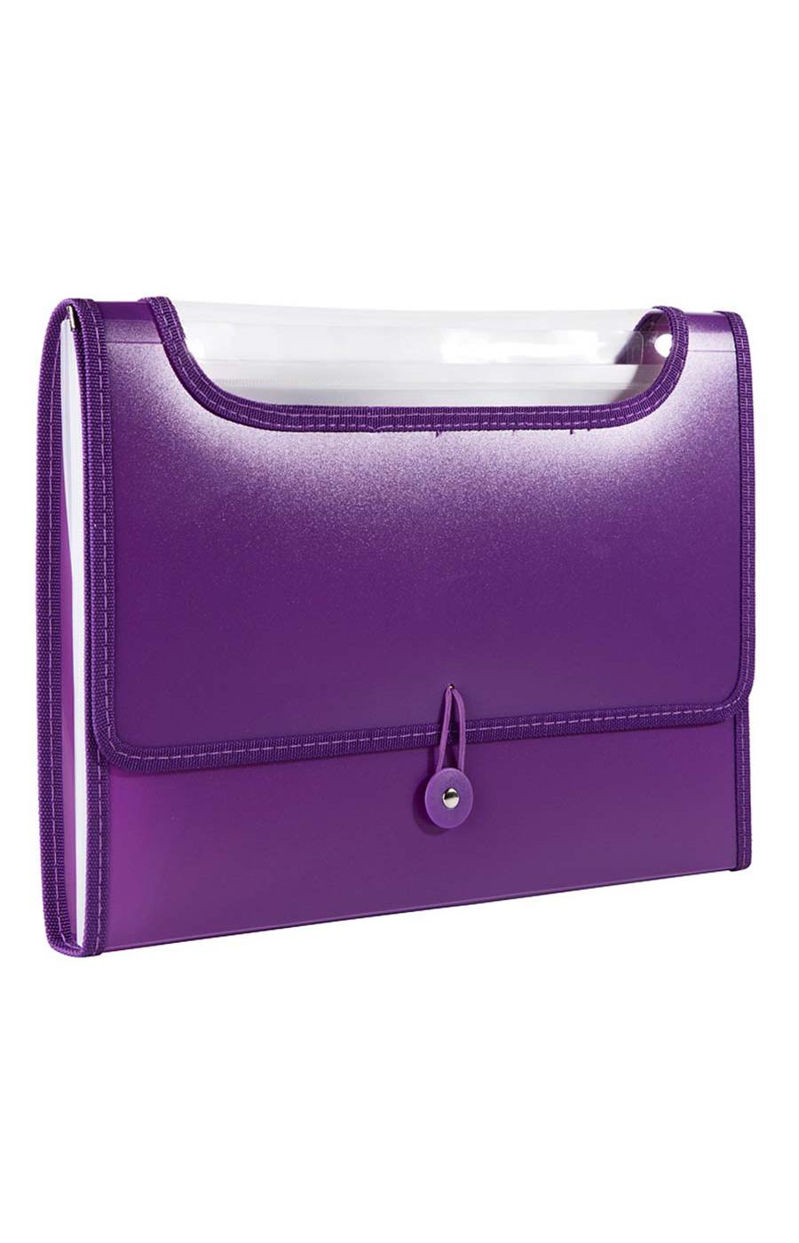 Filexec Products 12 Tab Expanding Poly File Organizer - Radiant Purple; image 1 of 2