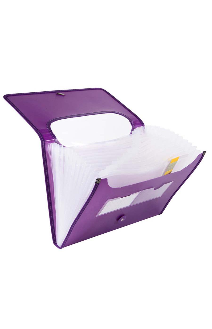 Filexec Products 12 Tab Expanding Poly File Organizer - Radiant Purple; image 2 of 2
