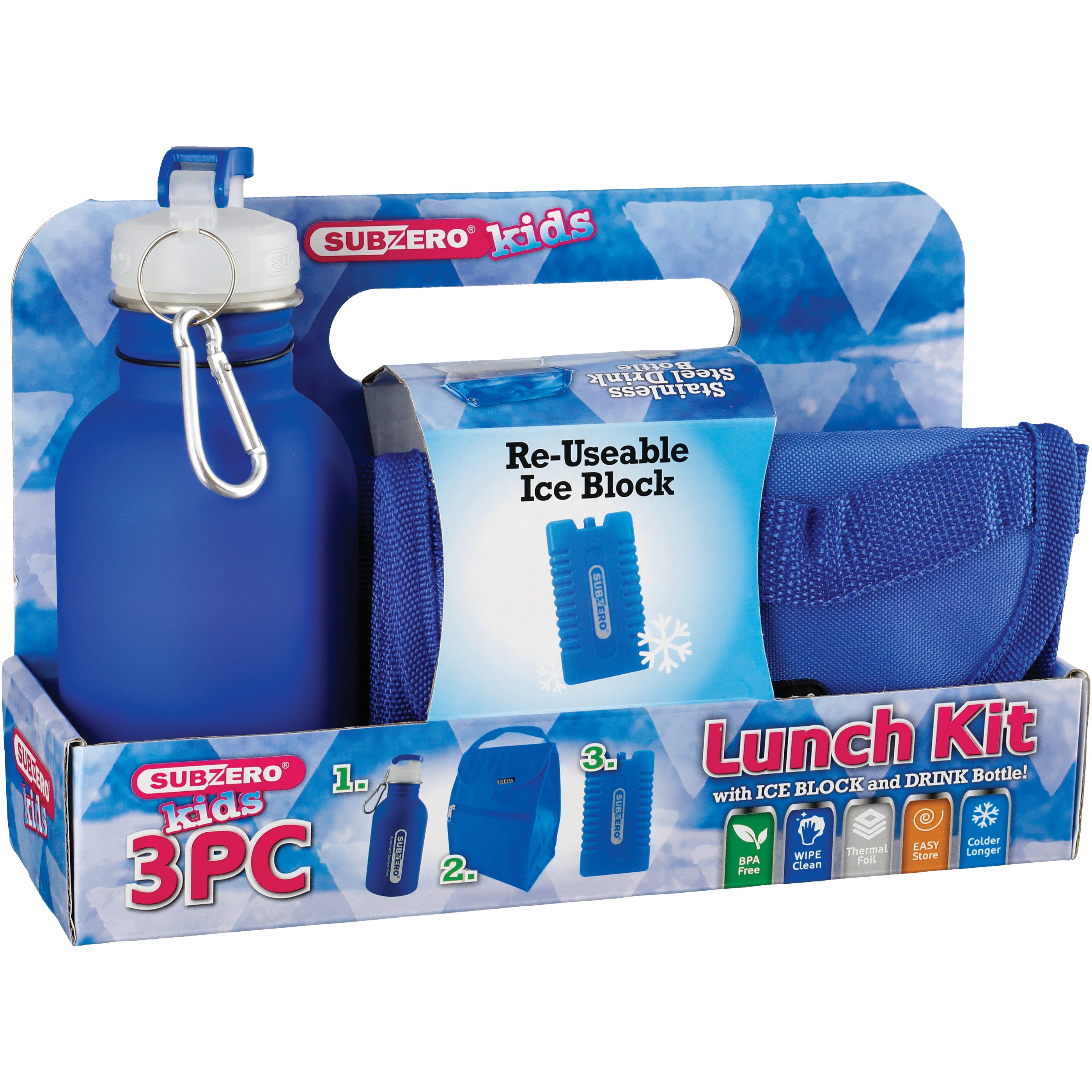Subzero Kids Blue Lunch Combo Kit Shop Lunch Boxes at HEB