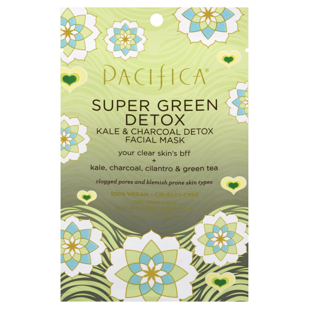 Pacifica Super Green Detox Kale & Charcoal Detox Facial Mask Shop