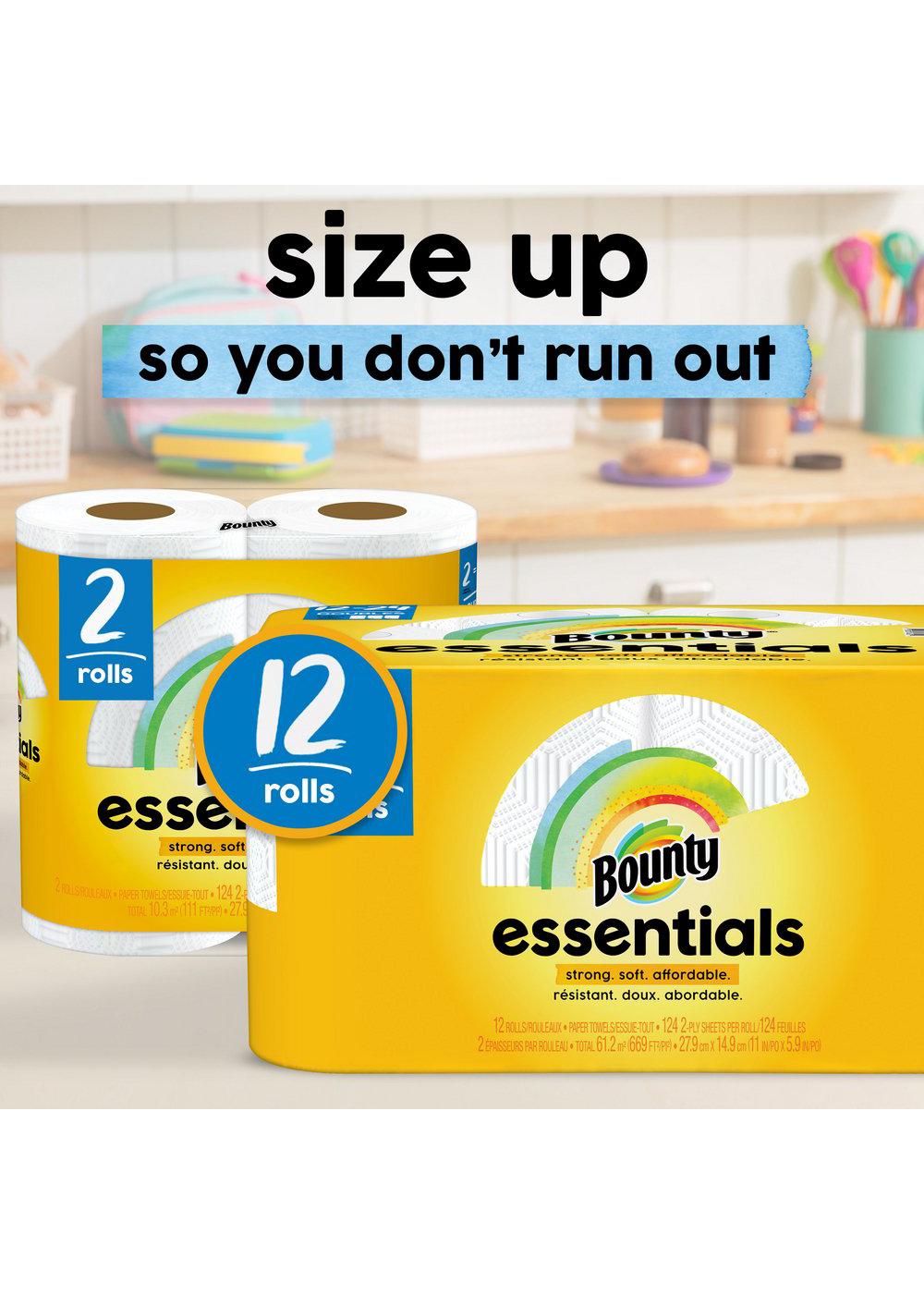 Bounty Essentials Select-A-Size White Paper Towels; image 2 of 12