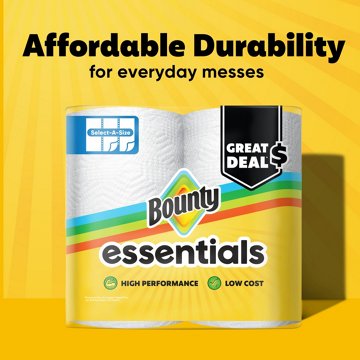 Bounty Essentials Select-A-Size White Paper Towels, 6 Double Rolls