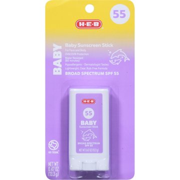 H-E-B SPF 55 Baby Broad Spectrum Sunscreen Stick