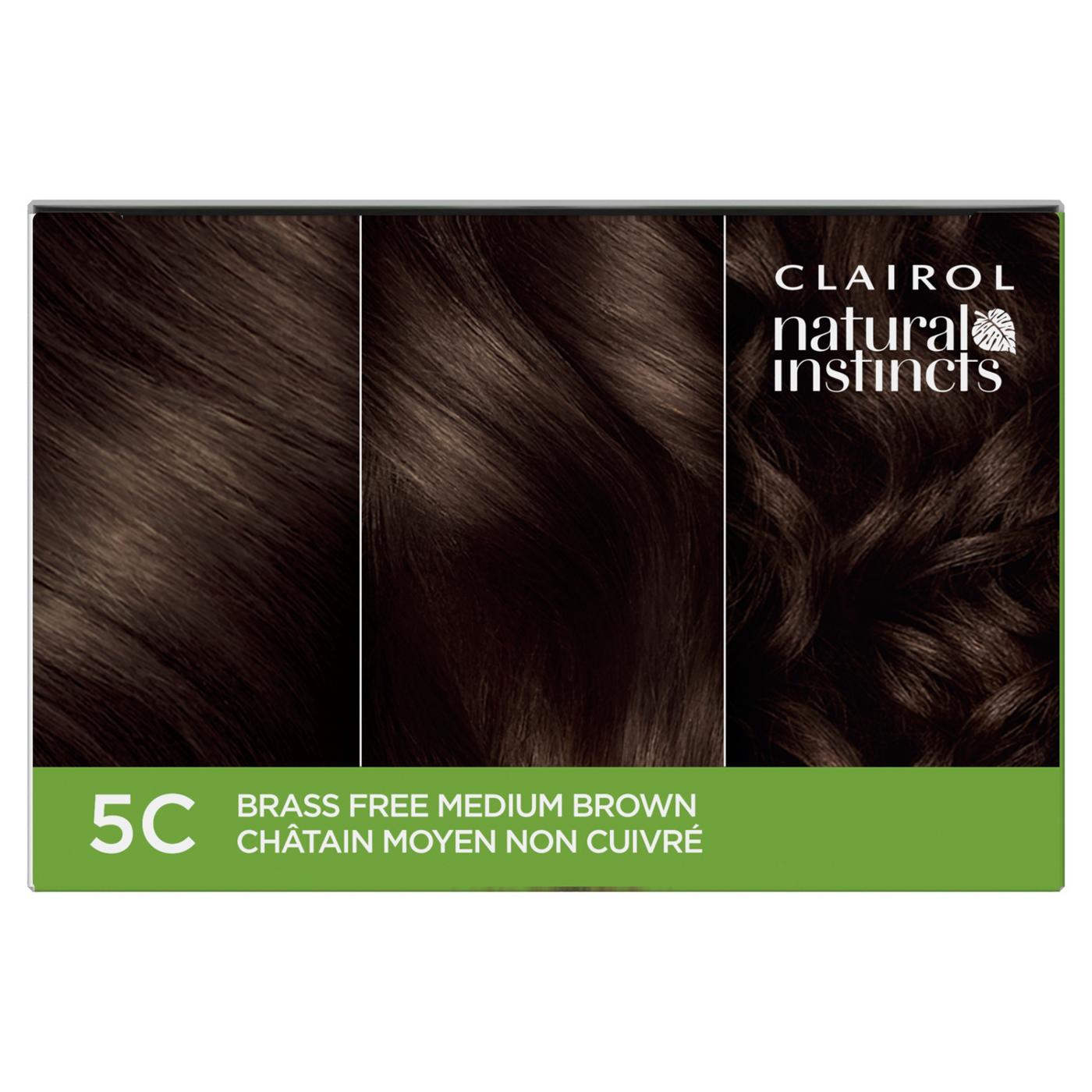 Clairol Natural Instincts Vegan Demi-Permanent Hair Color - 5C Brass Free Med Brown; image 8 of 10