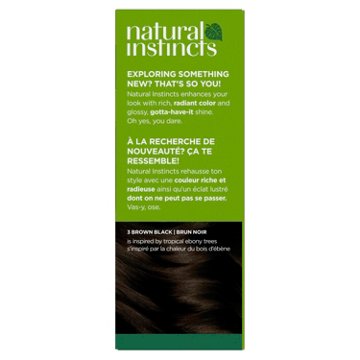 Clairol Natural Instincts Vegan Demi-Permanent Hair Color - 3 Brown Black