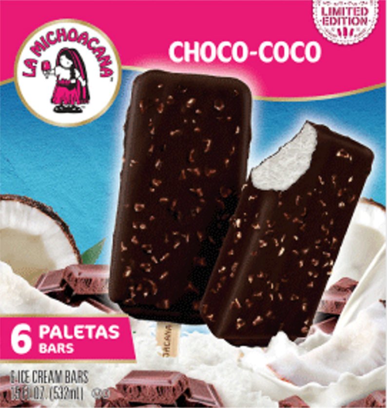 La Michoacana Strawberry Horchata Ice Cream Bars Shop Bars & Pops at
