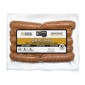 Kiolbassa Original Fully Cooked Pork Breakfast Links, 10 ct