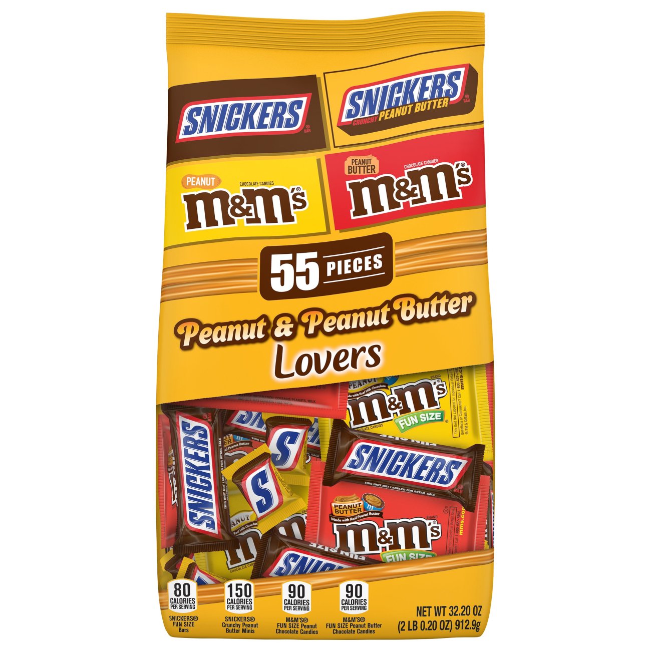 Mars Peanut & Peanut Butter Lovers Fun Size Candy Variety Mix Bag ...