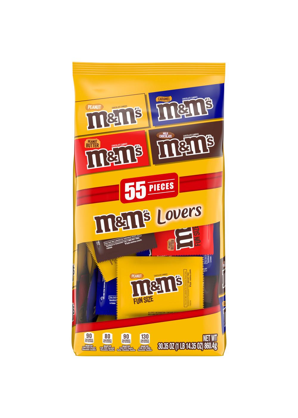 M&M's Chocolate Candies, Lovers, Fun Size - 55 pieces, 30.35 oz