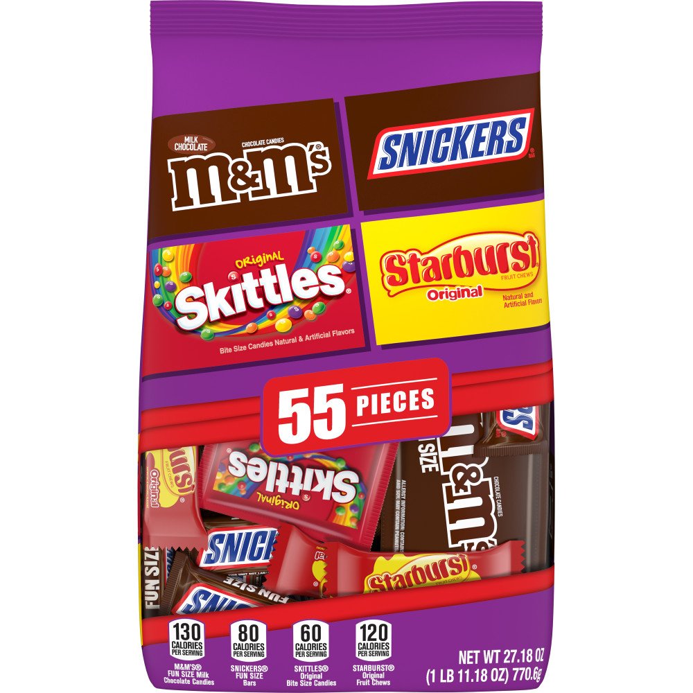 M&M'S, Snickers, Skittles, & Starburst Assorted Fun Size Candy