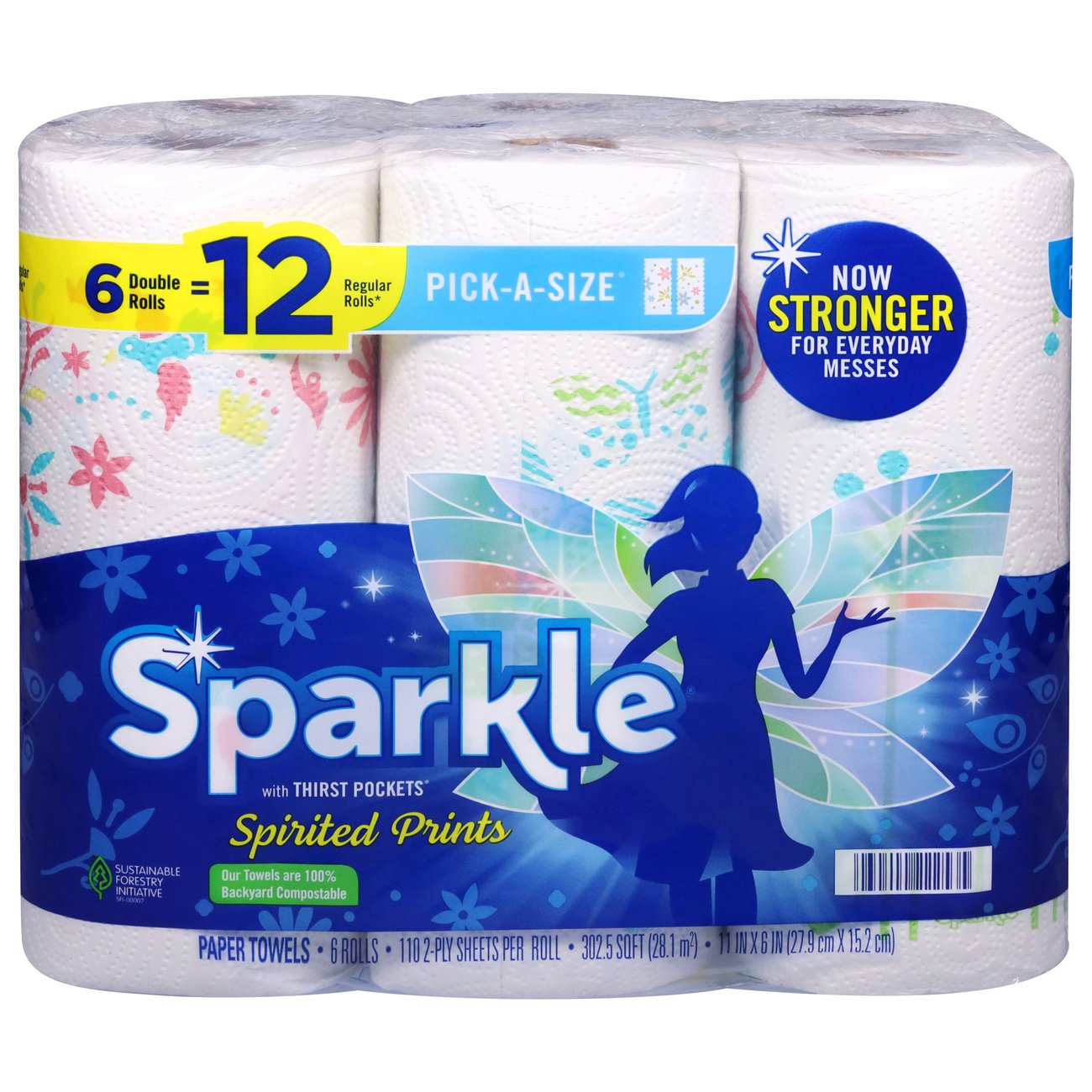 Sparkle Big Roll Paper Towels With Thirst Pockets 6 Pack 1 ct