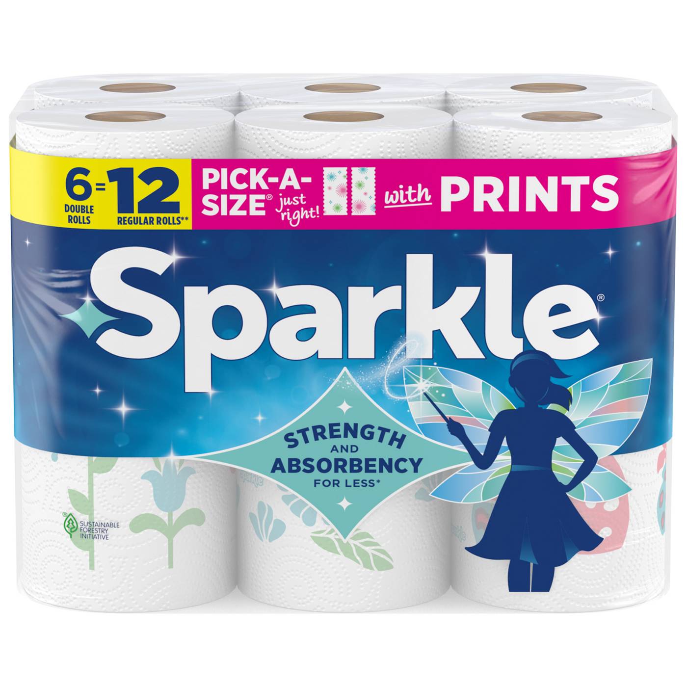 Sparkle Pick-A-Size Spirited Prints Paper Towels; image 1 of 6