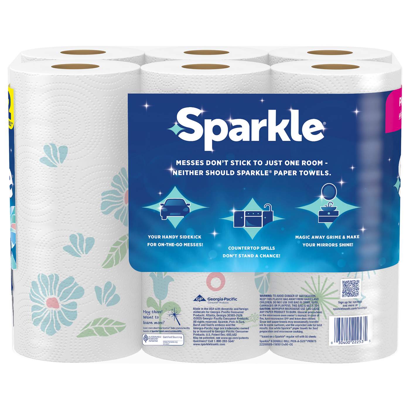 Sparkle Pick-A-Size Spirited Prints Paper Towels; image 3 of 6