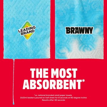 Brawny Tear-A-Square Paper Towels, 6 Double Rolls