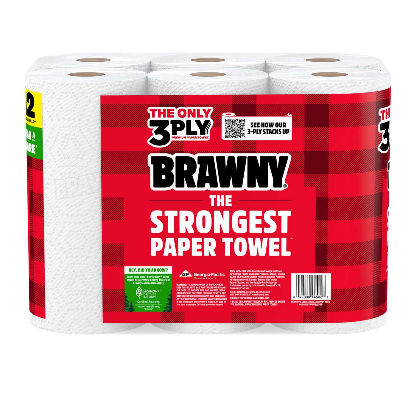 Brawny Tear-A-Square Paper Towels; image 3 of 13