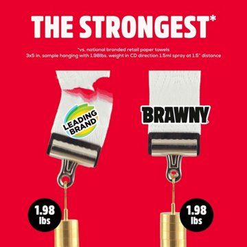 Brawny Tear-A-Square Paper Towels, 6 Double Rolls